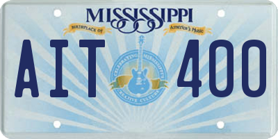 MS license plate AIT400