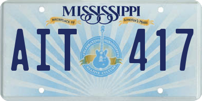 MS license plate AIT417