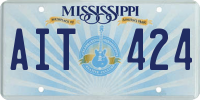 MS license plate AIT424