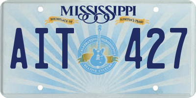 MS license plate AIT427