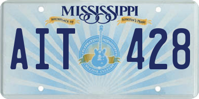 MS license plate AIT428