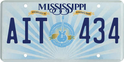 MS license plate AIT434