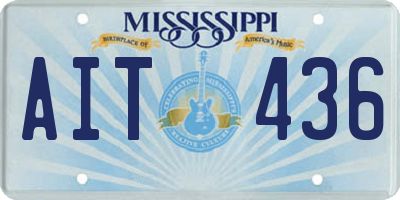 MS license plate AIT436