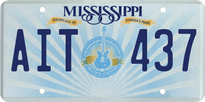 MS license plate AIT437