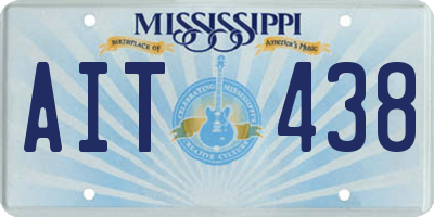 MS license plate AIT438
