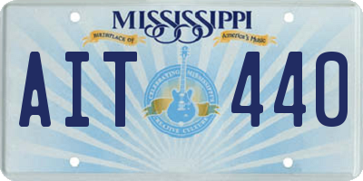 MS license plate AIT440