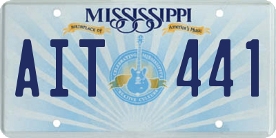 MS license plate AIT441