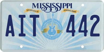 MS license plate AIT442