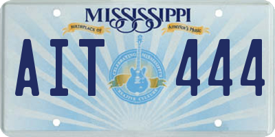 MS license plate AIT444