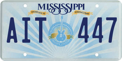 MS license plate AIT447