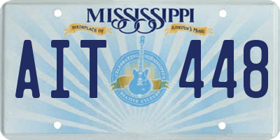 MS license plate AIT448