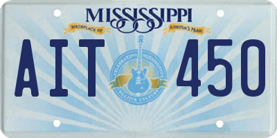 MS license plate AIT450