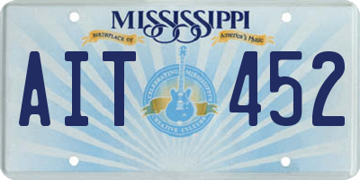 MS license plate AIT452