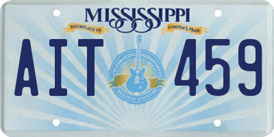 MS license plate AIT459