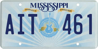 MS license plate AIT461