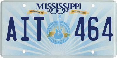 MS license plate AIT464