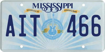 MS license plate AIT466