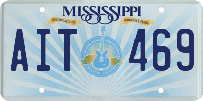 MS license plate AIT469