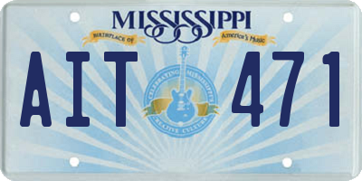 MS license plate AIT471