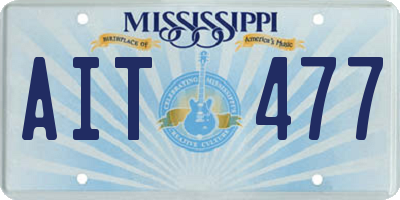 MS license plate AIT477