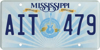 MS license plate AIT479