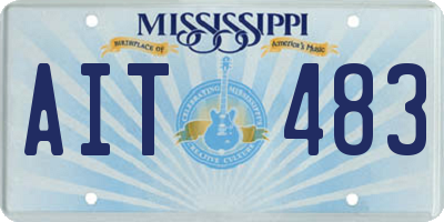 MS license plate AIT483