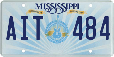 MS license plate AIT484