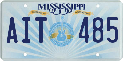 MS license plate AIT485