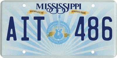 MS license plate AIT486