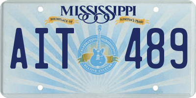 MS license plate AIT489