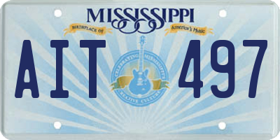 MS license plate AIT497