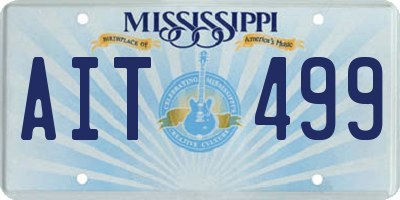 MS license plate AIT499