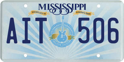 MS license plate AIT506