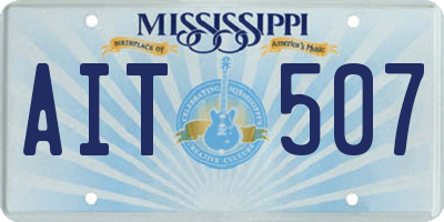 MS license plate AIT507