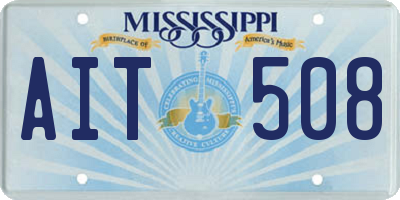 MS license plate AIT508