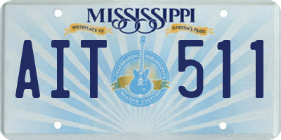 MS license plate AIT511