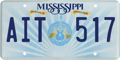 MS license plate AIT517