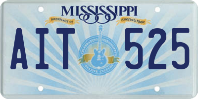 MS license plate AIT525