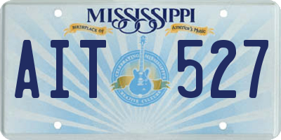 MS license plate AIT527