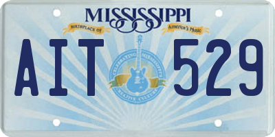 MS license plate AIT529