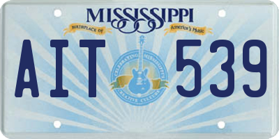 MS license plate AIT539