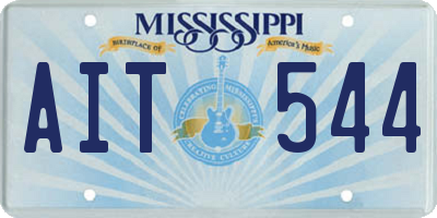 MS license plate AIT544