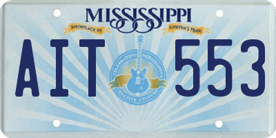 MS license plate AIT553
