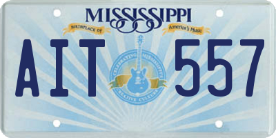 MS license plate AIT557
