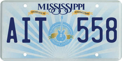 MS license plate AIT558
