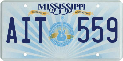 MS license plate AIT559
