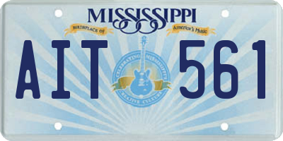 MS license plate AIT561