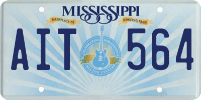 MS license plate AIT564