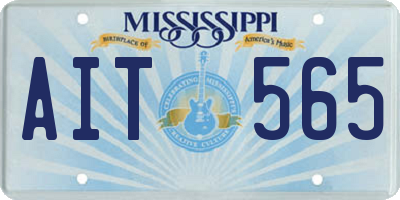 MS license plate AIT565