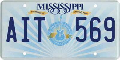 MS license plate AIT569